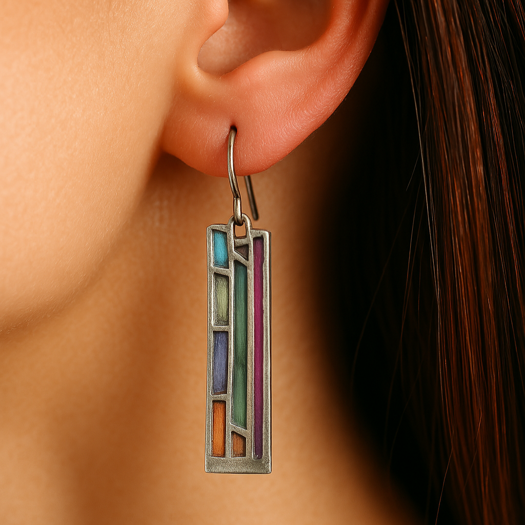 HEIRLOOM COLOR GEM SILVER EARRINGS