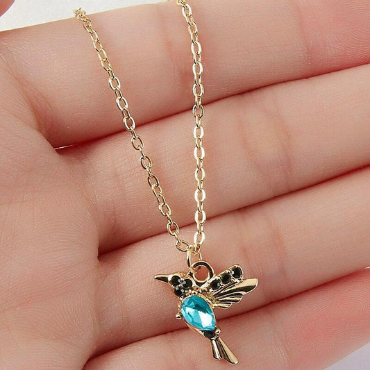 DIVINE HUMMINGBIRD ZIRCONIA NECKLACE
