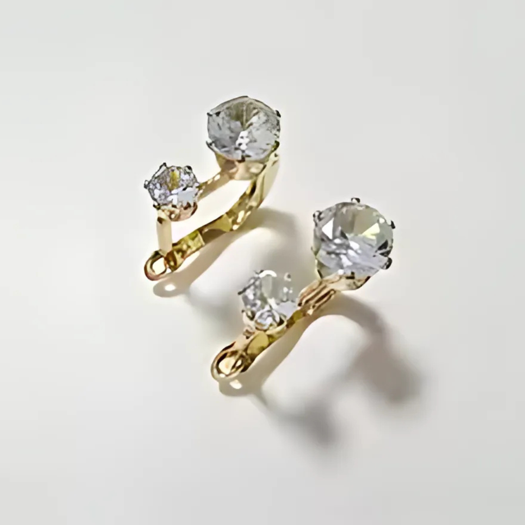 SUNLIT CRYSTAL SUNBURST EARRINGS