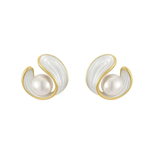 GOLDEN GLOW OPAL AND PEARL EARRINGS