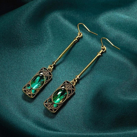 TIMELESS GREEN DROP EARRINGS