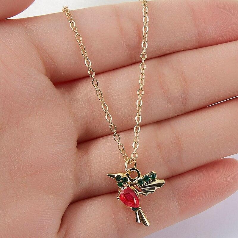 DIVINE HUMMINGBIRD ZIRCONIA NECKLACE