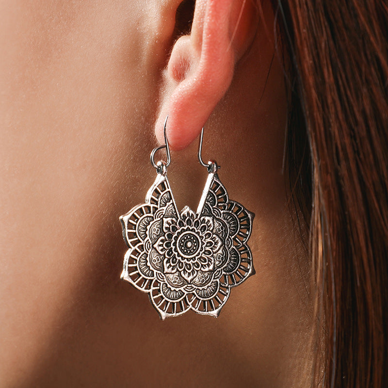 RADIANT LOTUS MANDALA EARRINGS