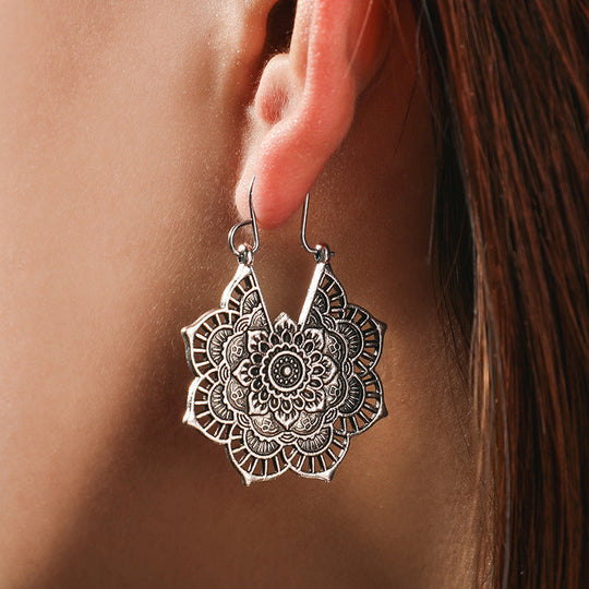 RADIANT LOTUS MANDALA EARRINGS