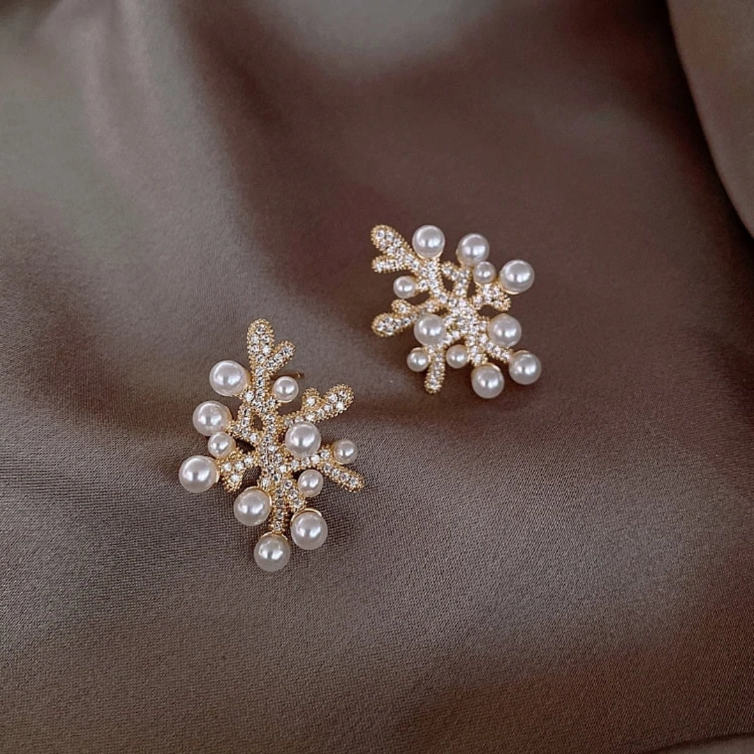 CELESTIAL BLOOM PEARL EARRINGS