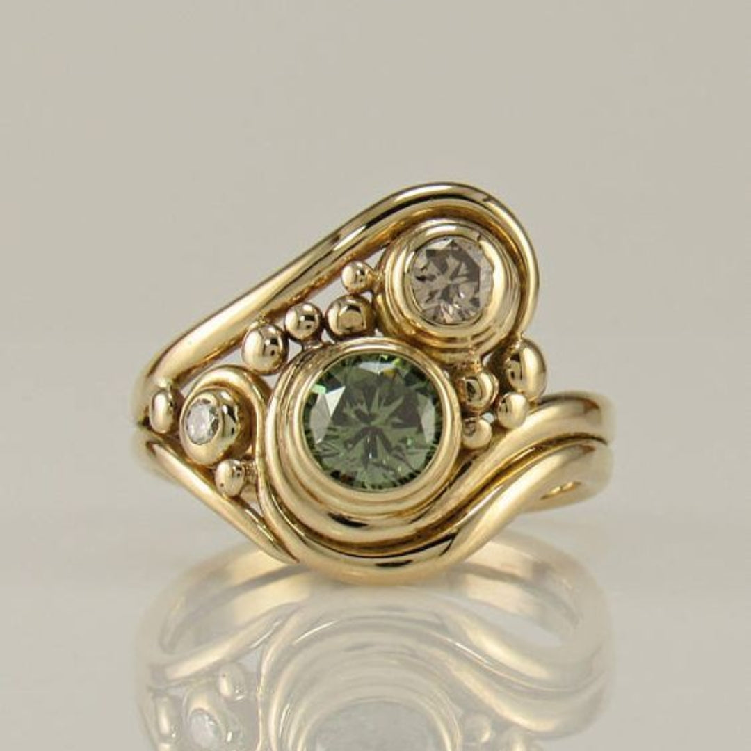 ASTRAL BLOOM GREEN RING