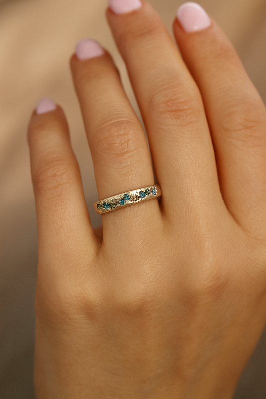 OCEAN MIST GEMSTONE BAND RING