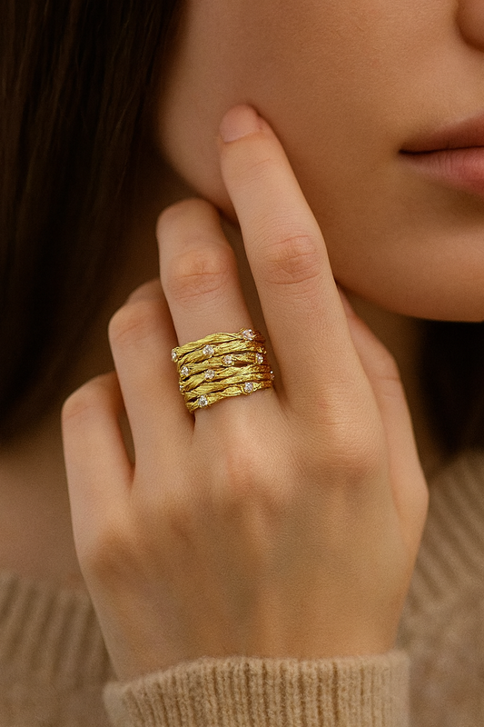 GOLDEN TWILIGHT STATEMENT RING