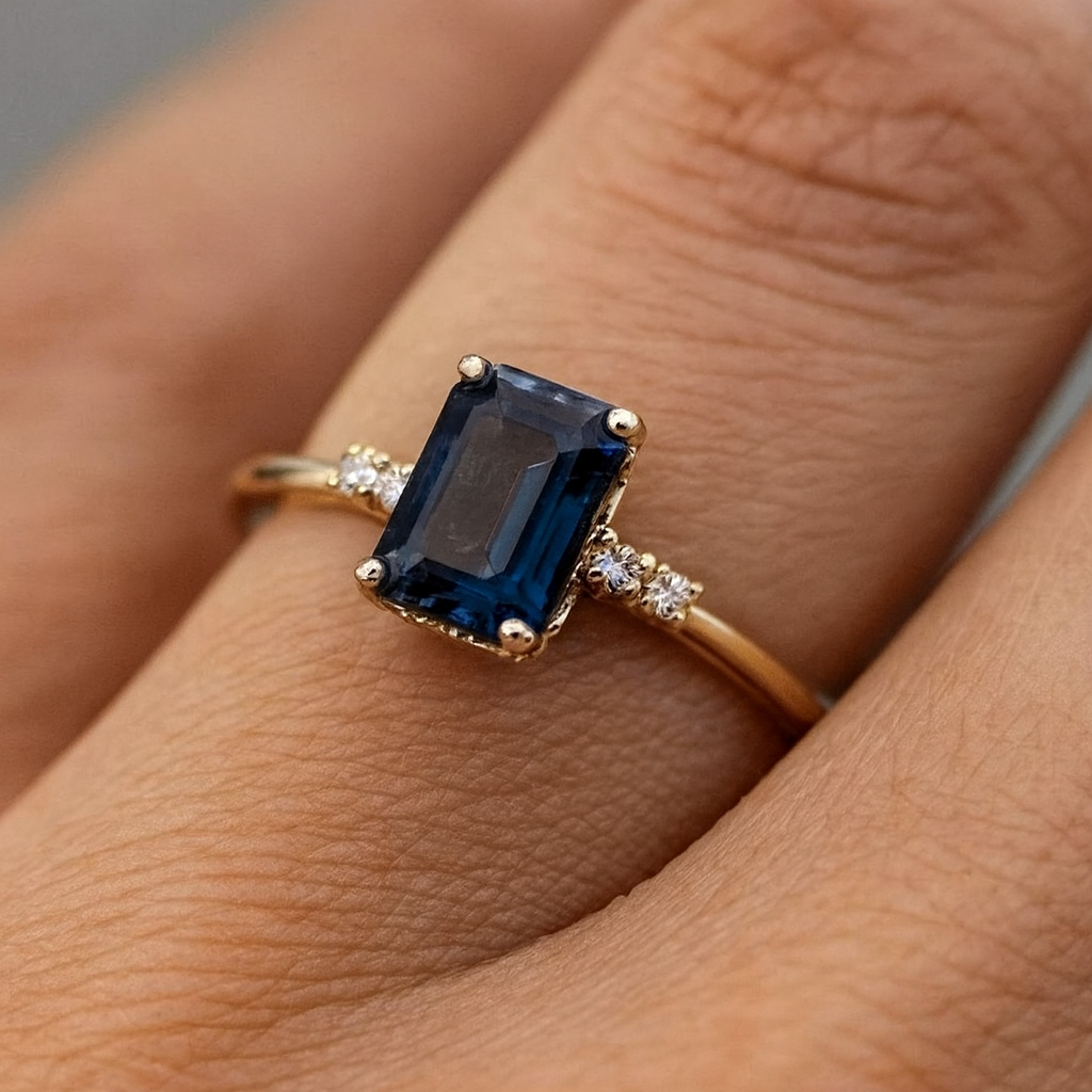 SAPPHIRE GLEAM VINTAGE RING