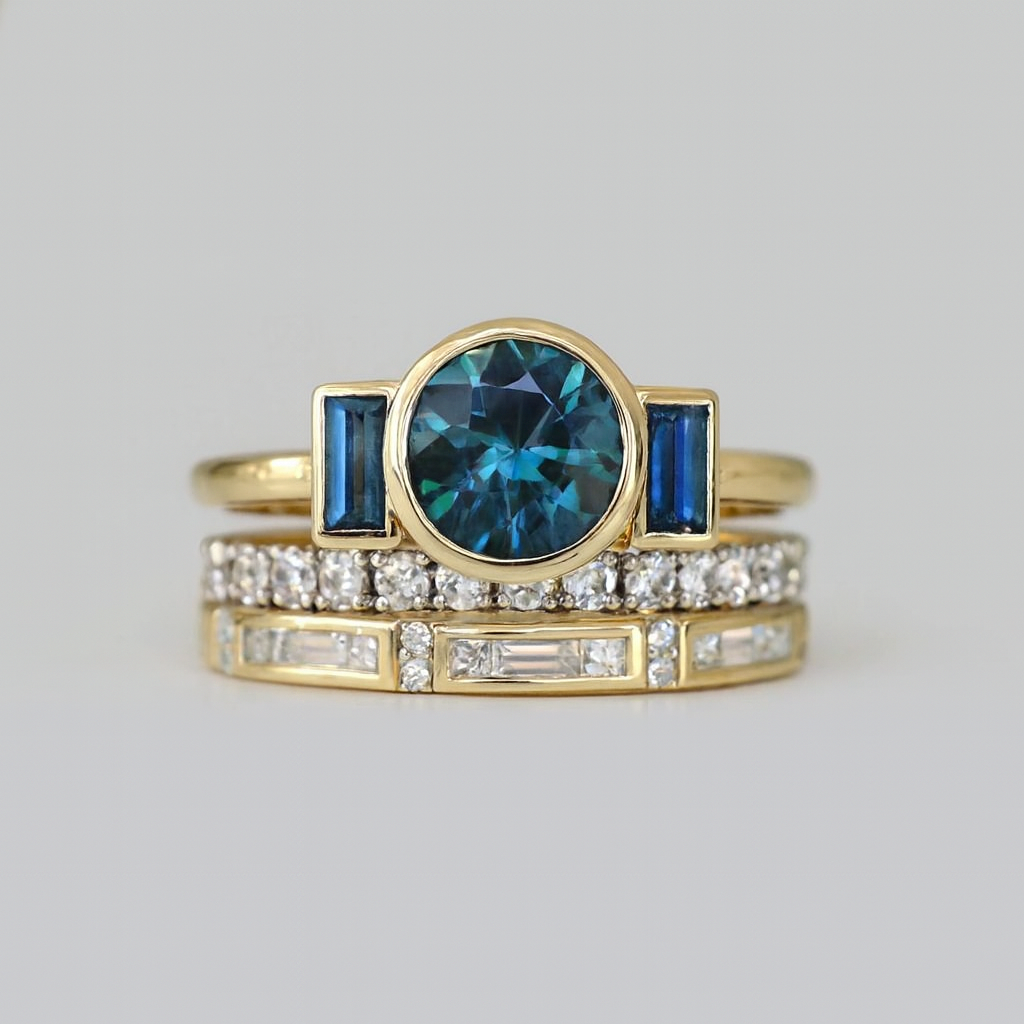 EMERALD MORNING GLASS RING