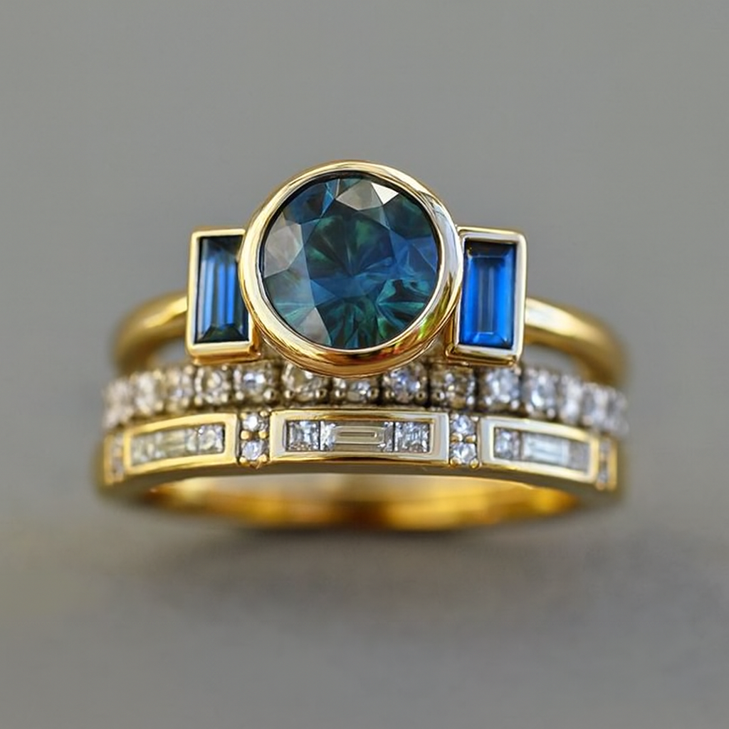 EMERALD MORNING GLASS RING