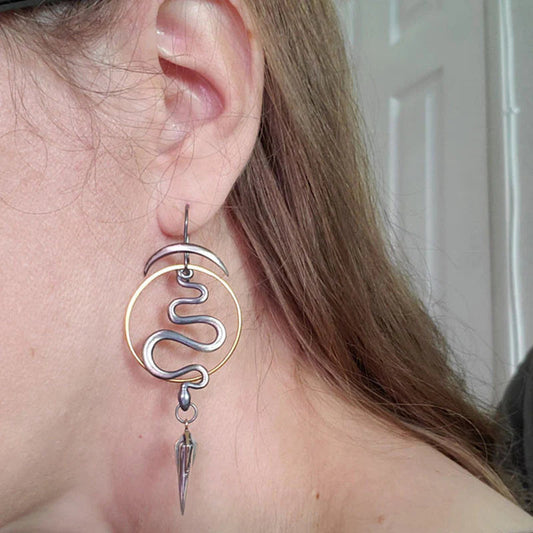 MODERN ART SPIRAL EARRINGS