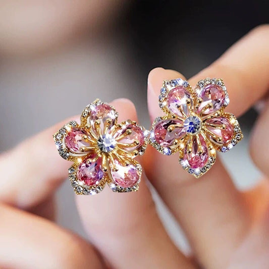 SPARKLING RAINBOW SILVER EARRINGS