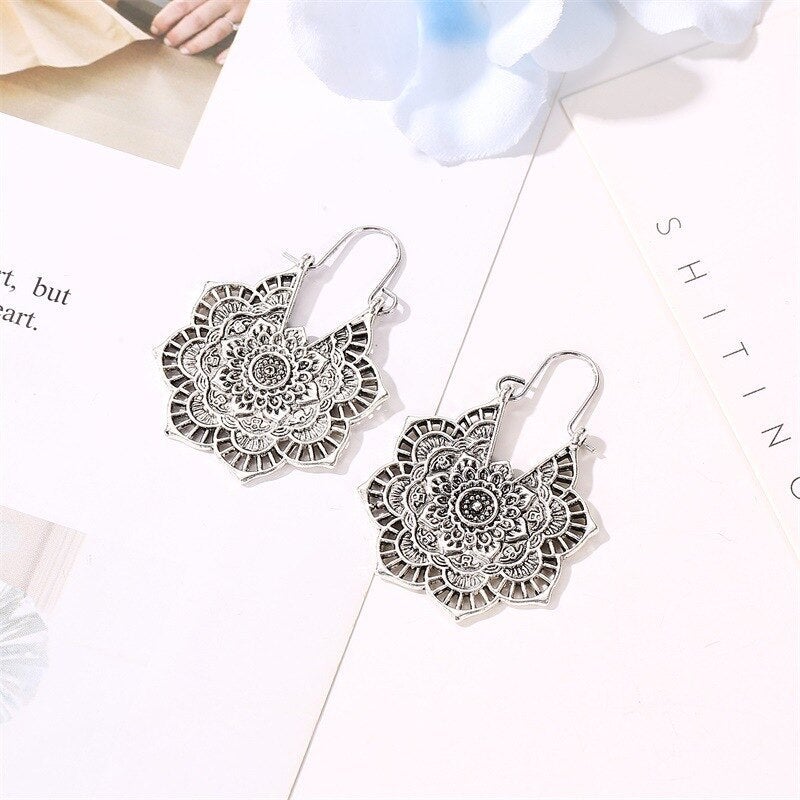 RADIANT LOTUS MANDALA EARRINGS