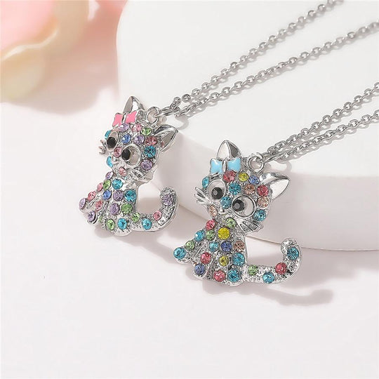 LUXE KITTEN SILVER ZIRCONIA NECKLACE