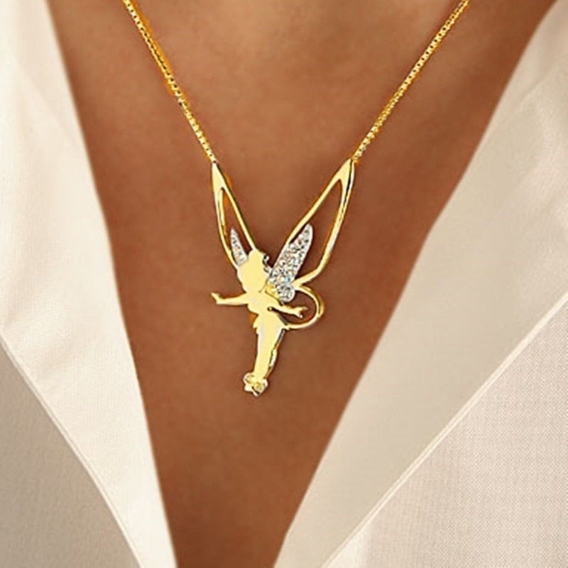 SILVER & GOLD FAIRY NECKLACE