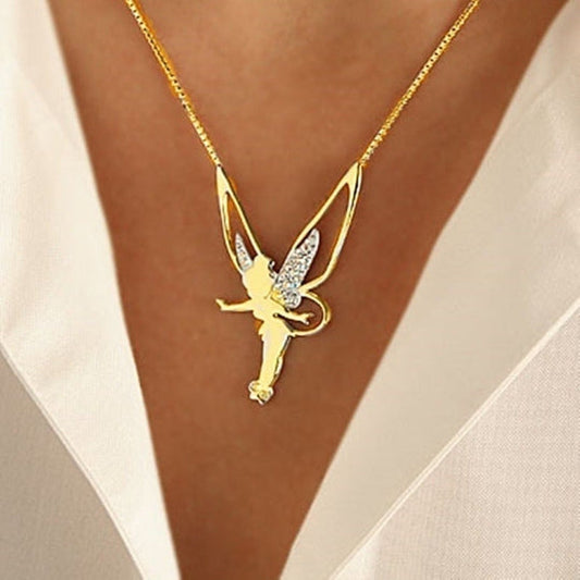 SILVER & GOLD FAIRY NECKLACE