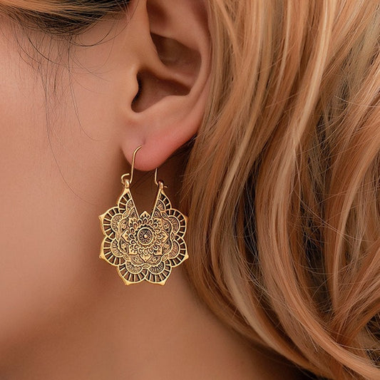 RADIANT LOTUS MANDALA EARRINGS