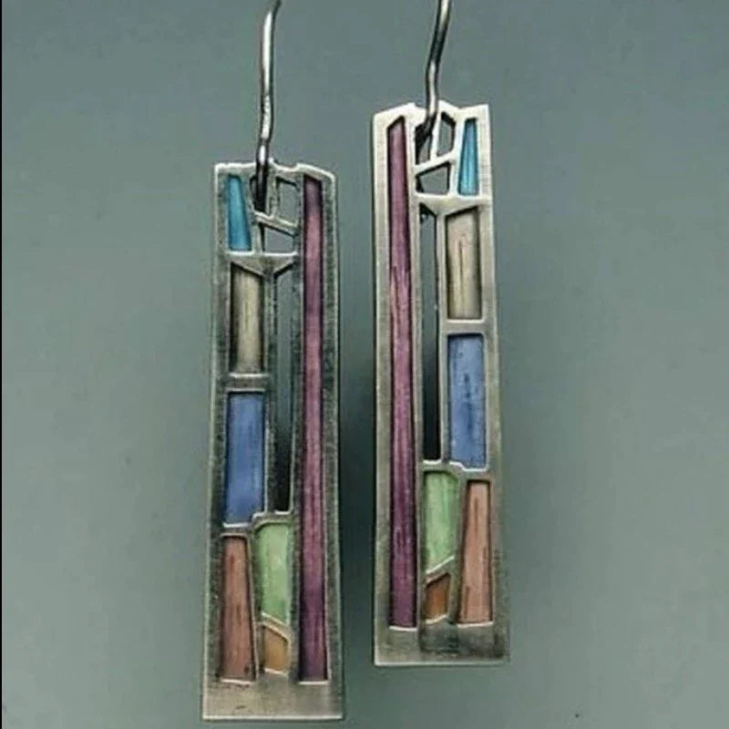 HEIRLOOM COLOR GEM SILVER EARRINGS