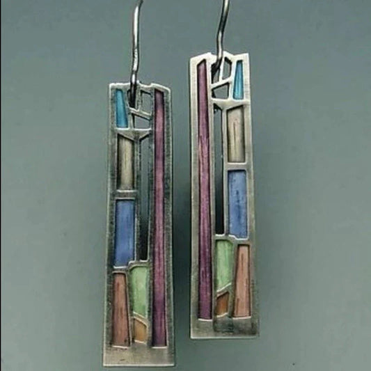 HEIRLOOM COLOR GEM SILVER EARRINGS