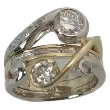 LUXURY ZIRCONIA RING WITH MIXED METALS