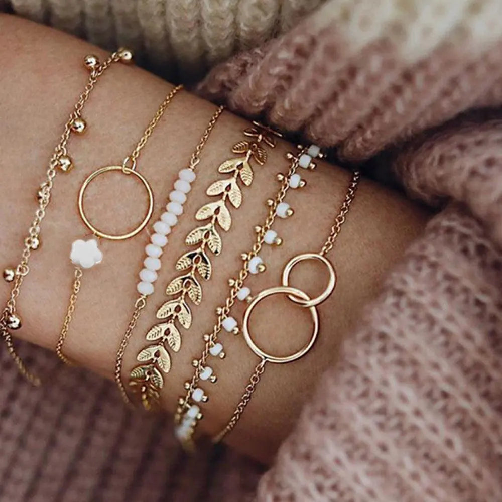 LUXURY BOHO GOLD BRACELET SET