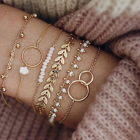 LUXURY BOHO GOLD BRACELET SET