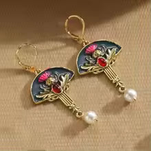 ENCHANTED BOHO RED CRYSTAL EARRINGS