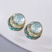 MULTI-LAYERED HANDPAINTED VINTAGE EARRINGS
