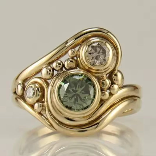 ASTRAL BLOOM GREEN RING