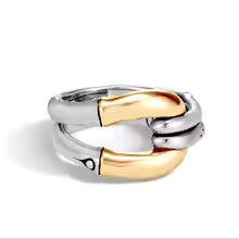 TIMELESS KNOTTED GOLD SILVER RING