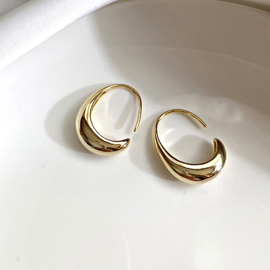 INFINITY CURVE GOLD HOOPS