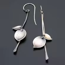 VINTAGE SILVER LEAF EARRINGS