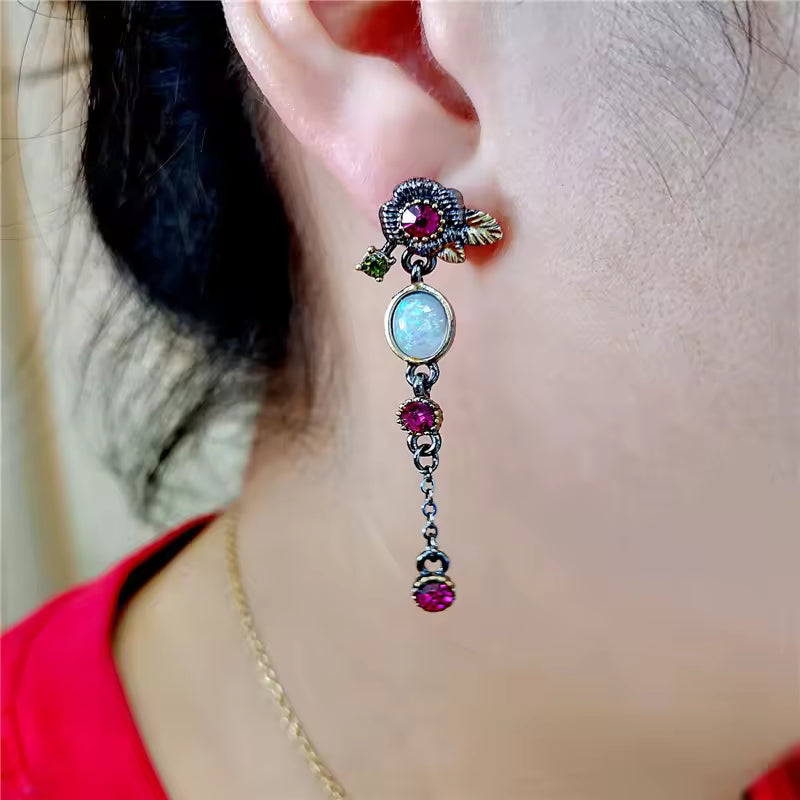 FIRE & MOON OPAL BOHO EARRINGS