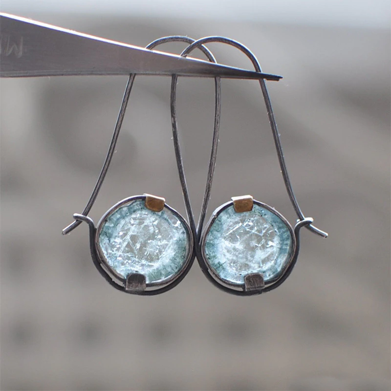 AQUA GLOW CRYSTAL EARRINGS