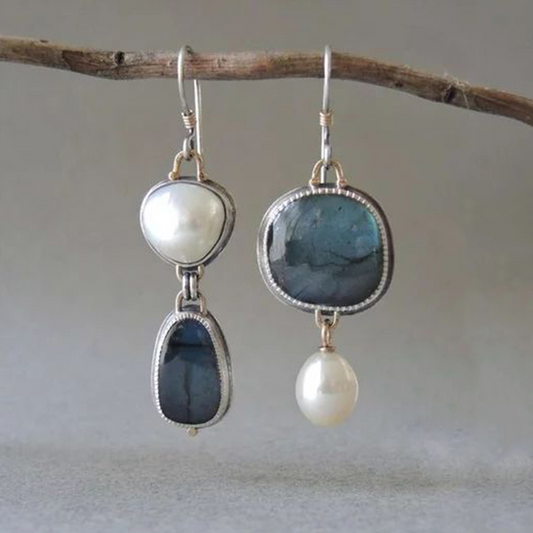 HERITAGE BLUE CRYSTAL EARRINGS