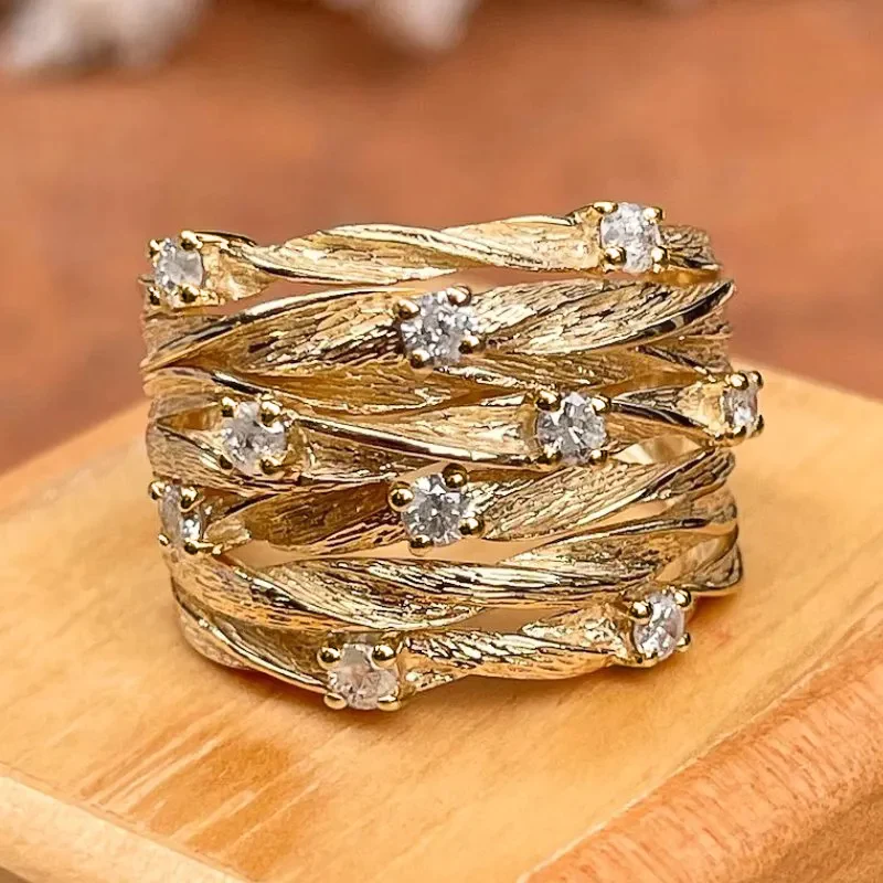 GOLDEN TWILIGHT STATEMENT RING