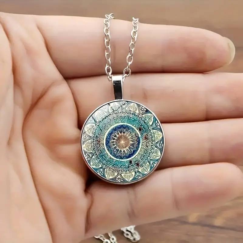 CELESTIAL BLUE MANDALA NECKLACE