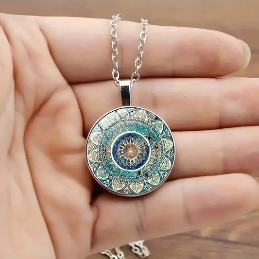 CELESTIAL BLUE MANDALA NECKLACE