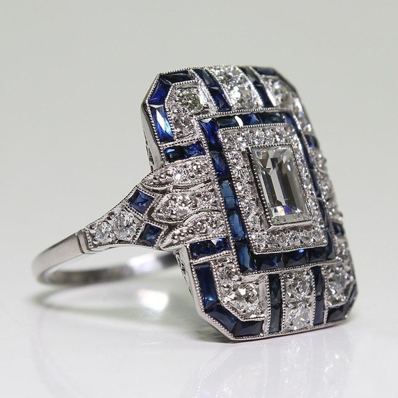 CELESTIAL BLUE SILVER RING