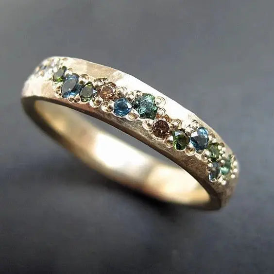 OCEAN MIST GEMSTONE BAND RING