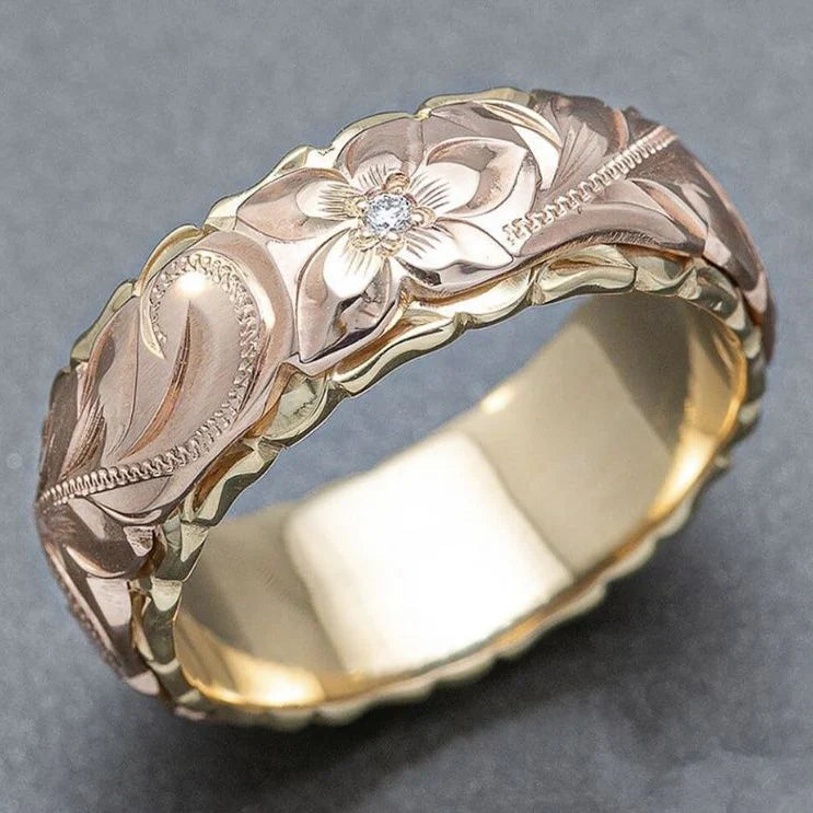 ROSY VINTAGE BLOSSOM RING