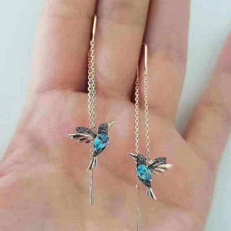 HUMMINGBIRD SPARKLE ENAMEL EARRINGS