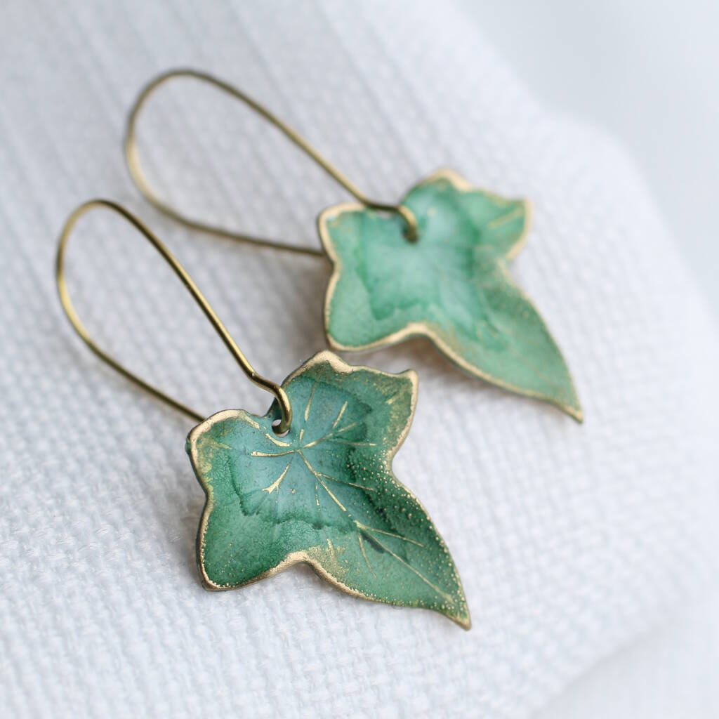VINTAGE CRYSTAL LEAF EARRINGS