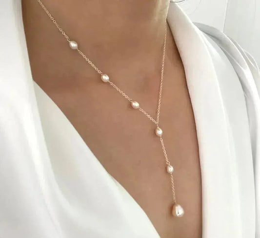 STERLING SILVER PEARL PENDANT NECKLACE